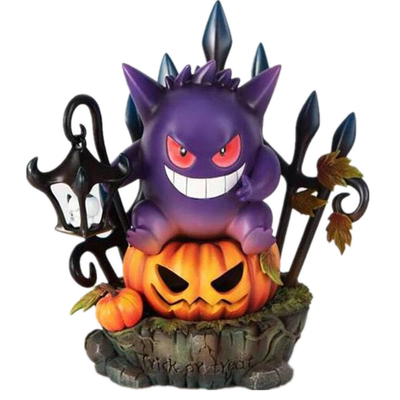 أنيمي Gengar هالوين شبح اليقطين فانوس ضوء الشمس الحرف الشكل القمر الظل تمثال