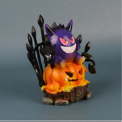 أنيمي Gengar هالوين شبح اليقطين فانوس ضوء الشمس الحرف الشكل القمر الظل تمثال