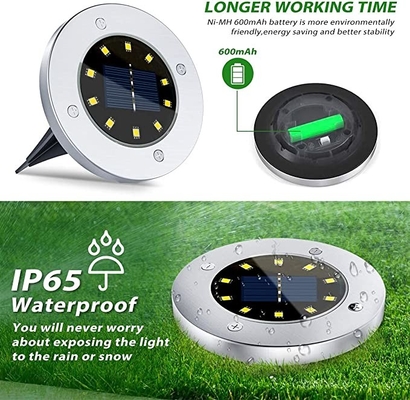 IP67 للطاقة الشمسية LED حديقة الأنوار DC 6V 10 LED للطاقة الشمسية تحت الأرض ضوء
