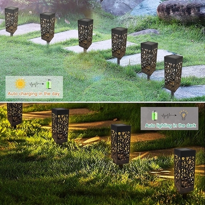 أدى أضواء مسار المناظر الطبيعية الشمسية جوفاء في الهواء الطلق حديقة IP65 6000K
