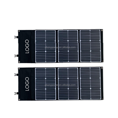 متاجر التجزئة العربة RV الألواح الشمسية القابلة للطي أحادية البلورية 60W 385 * 330 * 16mm