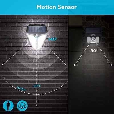 حديقة IP65 تعمل بالطاقة الشمسية LED الجدار الخفيفة ذكي جسم الإنسان التعريفي ضوء عين النسر 6000K