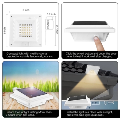 WINXU للطاقة الشمسية BoundarySolar LED بالطاقة الجدار ضوء الألومنيوم 40 الصمام أضواء الشمسية الجدار شنت في الهواء الطلق
