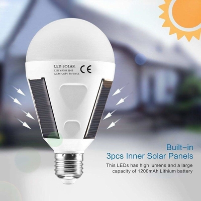 E27 تسليط الضوء على أضواء الطوارئ الشمسية LED رقاقة واجهة فشل الطاقة 396lm