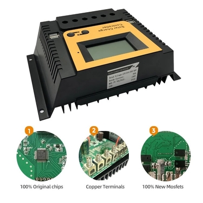 منظم تحكم لوحة الشحن بالطاقة الشمسية PWM 10A 20A 30A 40A 12V 24V 36V 48V