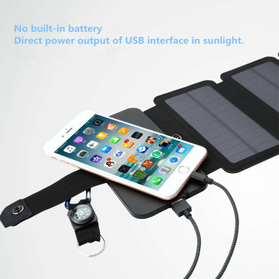 10W لوحة شمسية قابلة للطي 5V 2.1A أجهزة إخراج USB للهواتف الذكية